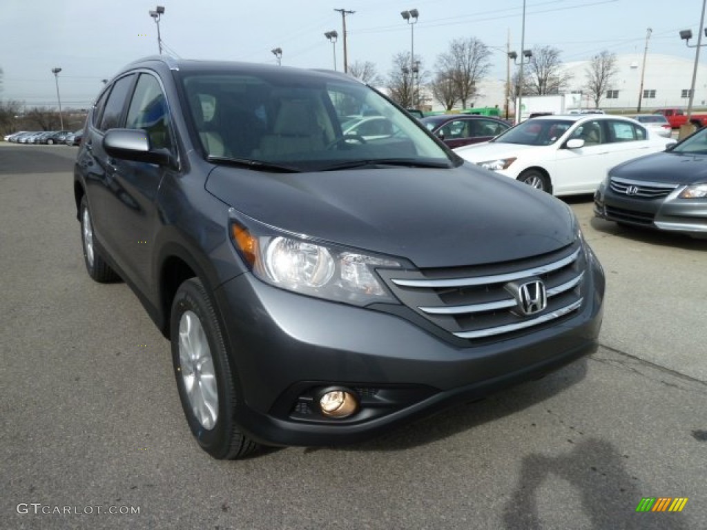 2012 CR-V EX-L 4WD - Polished Metal Metallic / Gray photo #7