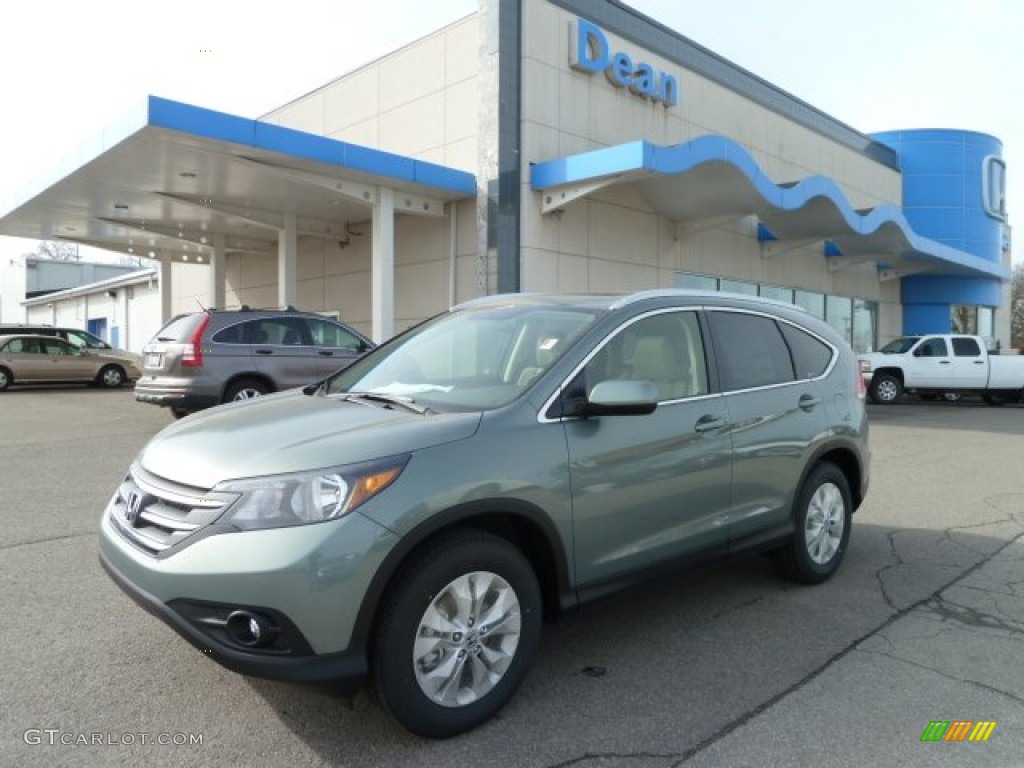 2012 CR-V EX-L 4WD - Opal Sage Metallic / Beige photo #1