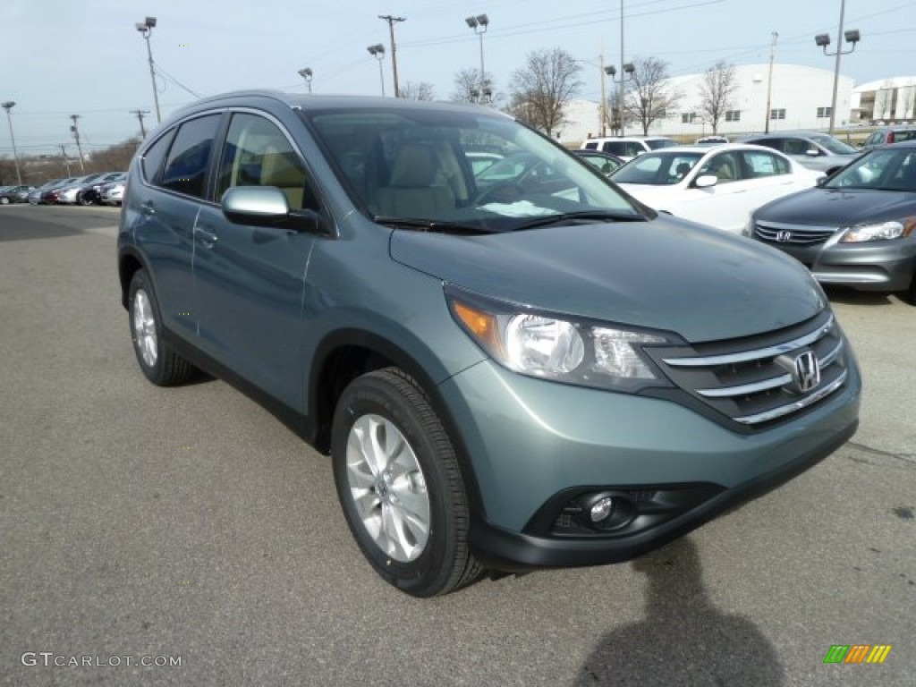 2012 CR-V EX-L 4WD - Opal Sage Metallic / Beige photo #7