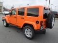 2012 Crush Orange Jeep Wrangler Unlimited Sahara 4x4  photo #2