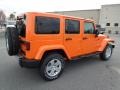 2012 Crush Orange Jeep Wrangler Unlimited Sahara 4x4  photo #3