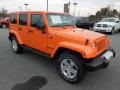 2012 Crush Orange Jeep Wrangler Unlimited Sahara 4x4  photo #4