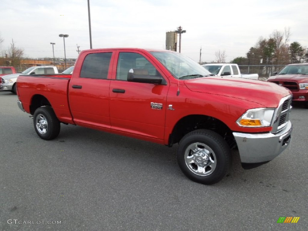 2012 Ram 2500 HD ST Crew Cab 4x4 - Flame Red / Dark Slate/Medium Graystone photo #2