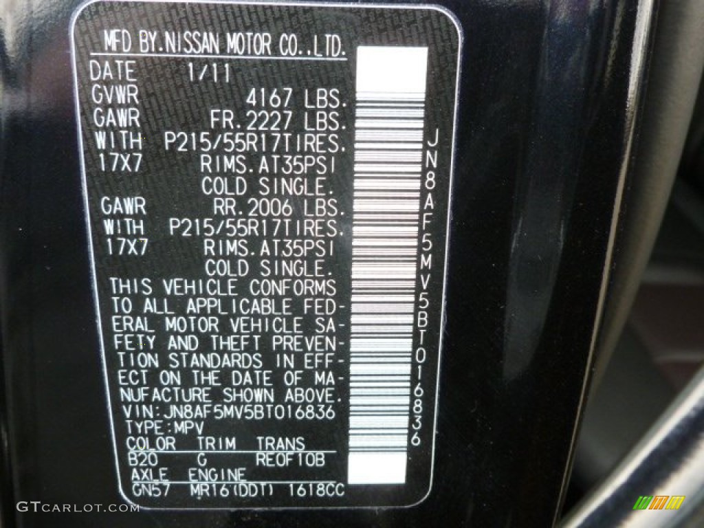 2011 Nissan Juke SL AWD Parts Photos
