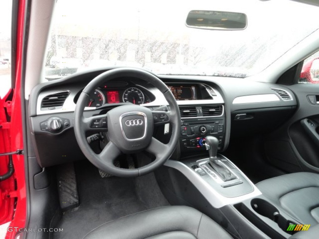 2009 Audi A4 2.0T Premium quattro Sedan Black Dashboard Photo #61821734