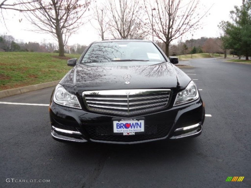 2012 C 300 Luxury 4Matic - Black / Black photo #2