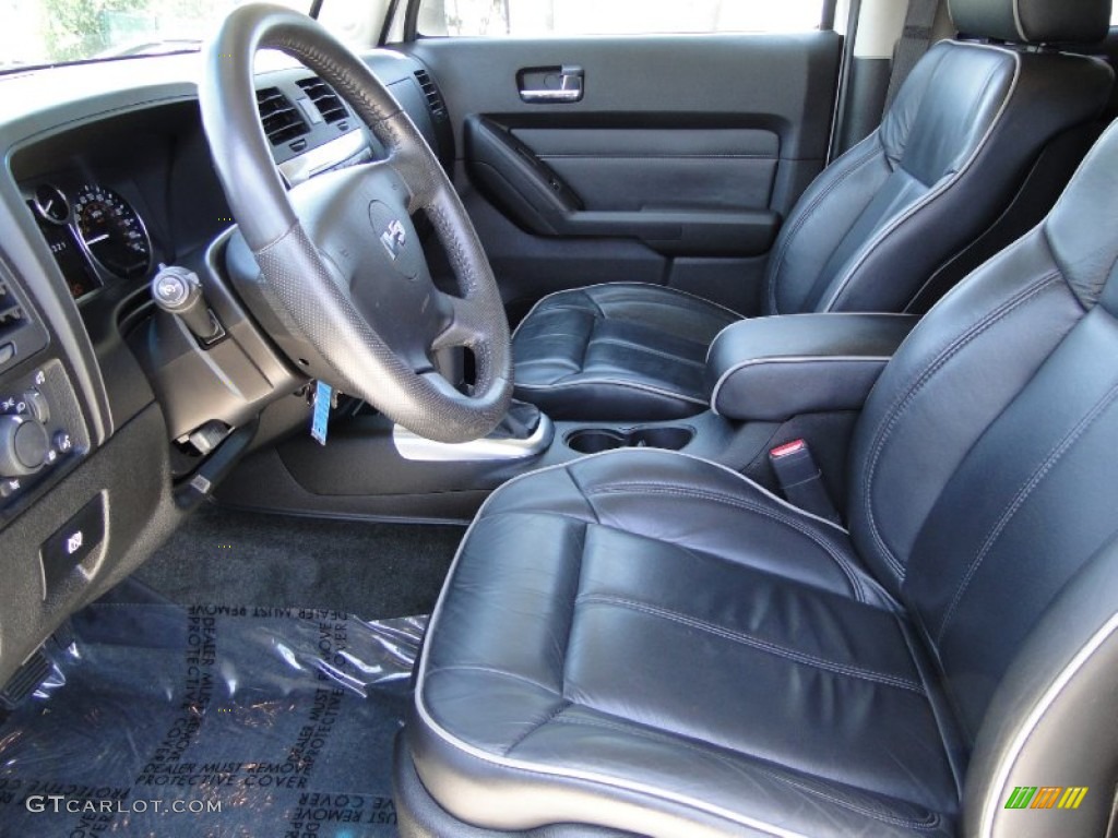 Ebony Black/Pewter Interior 2008 Hummer H3 Standard H3 Model Photo #61823369
