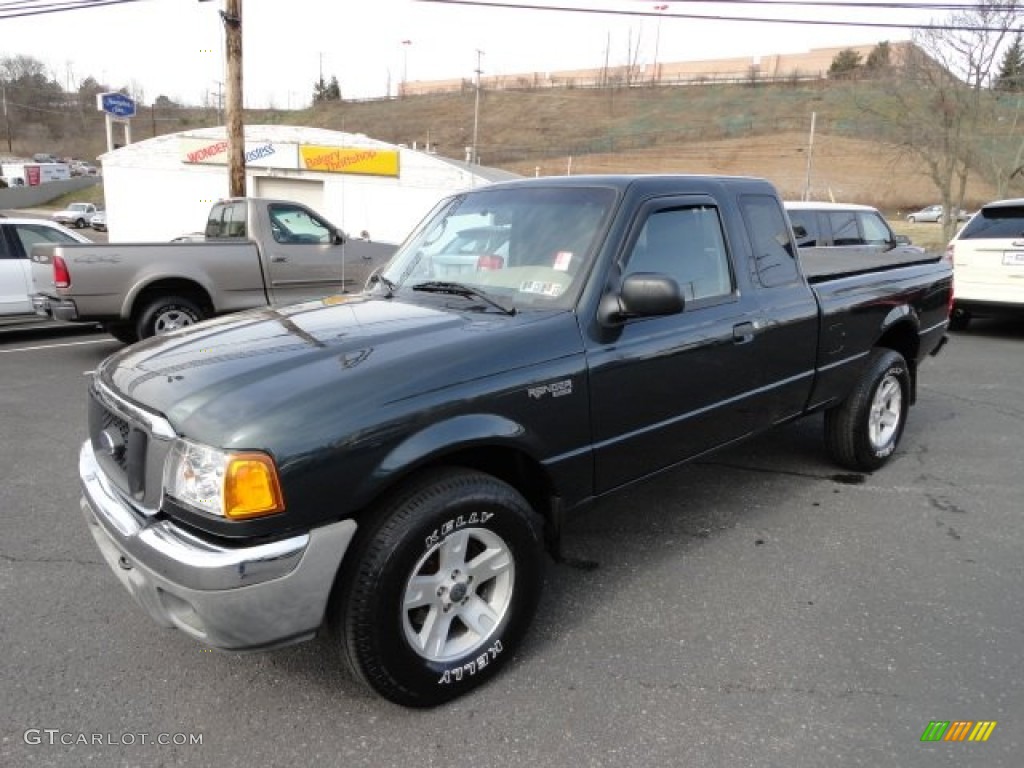 2004 Ranger XLT SuperCab 4x4 - Dark Green Metallic / Black/Medium Pebble photo #5