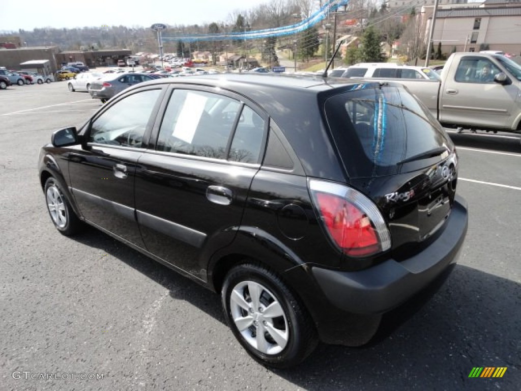 2009 Rio Rio5 LX Hatchback - Midnight Black / Gray photo #4
