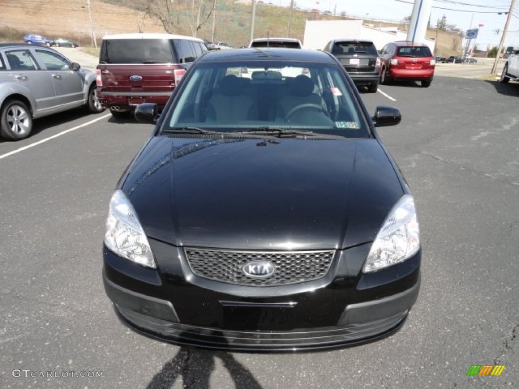 2009 Rio Rio5 LX Hatchback - Midnight Black / Gray photo #6