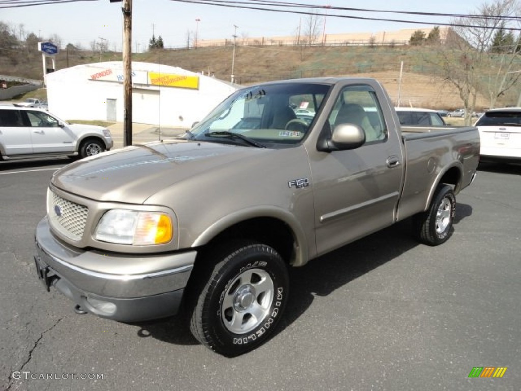 Arizona Beige Metallic 2001 Ford F150 XLT Regular Cab 4x4 Exterior Photo #61824668
