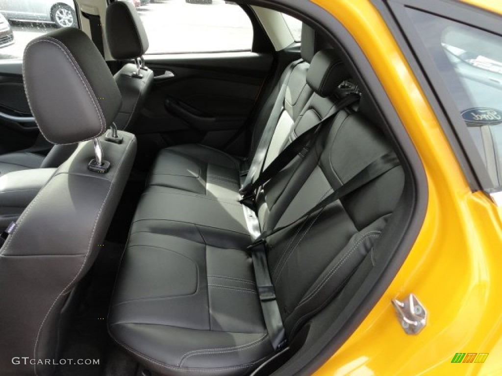 Charcoal Black Leather Interior 2012 Ford Focus Titanium 5-Door Photo #61824863