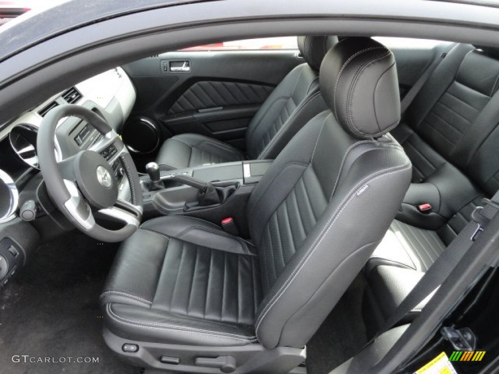 Charcoal Black Interior 2012 Ford Mustang V6 Premium Coupe Photo #61825039