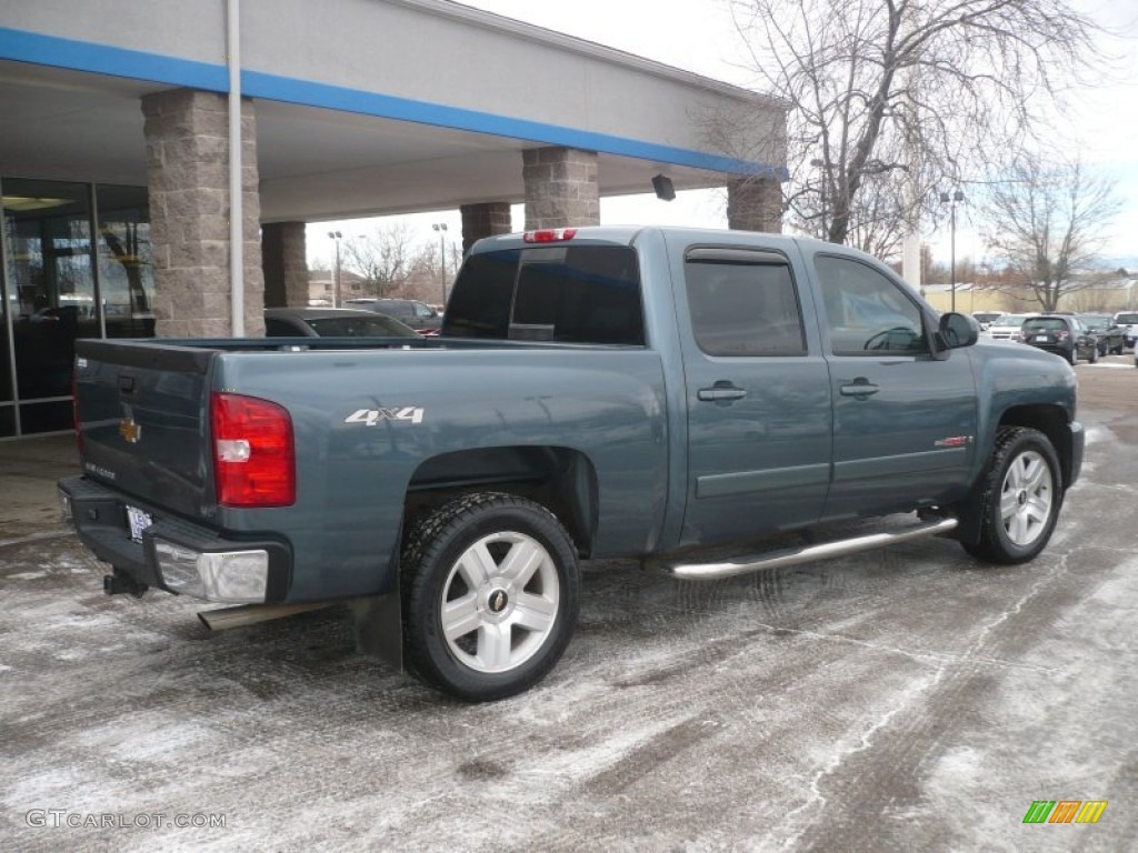 2007 Silverado 1500 LTZ Crew Cab 4x4 - Blue Granite Metallic / Light Titanium/Dark Titanium Gray photo #6