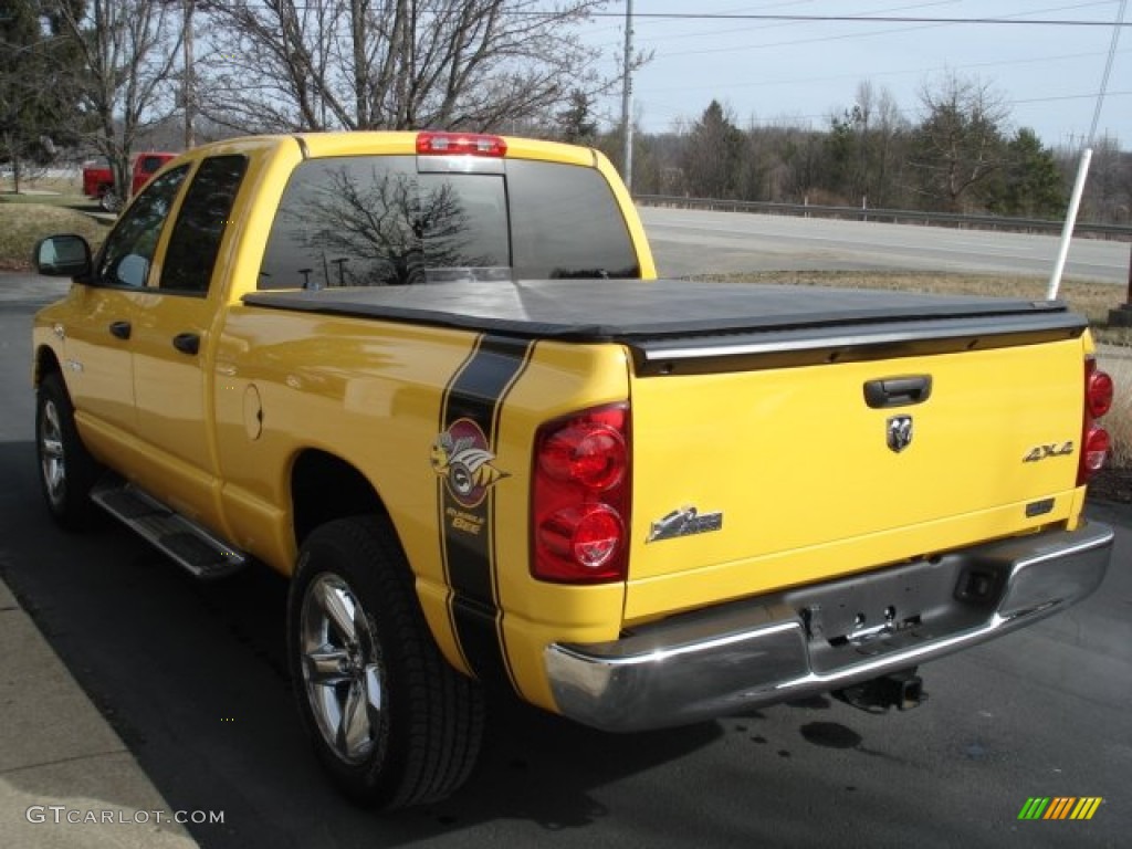 2008 Ram 1500 Big Horn Edition Quad Cab 4x4 - Detonator Yellow / Medium Slate Gray photo #6
