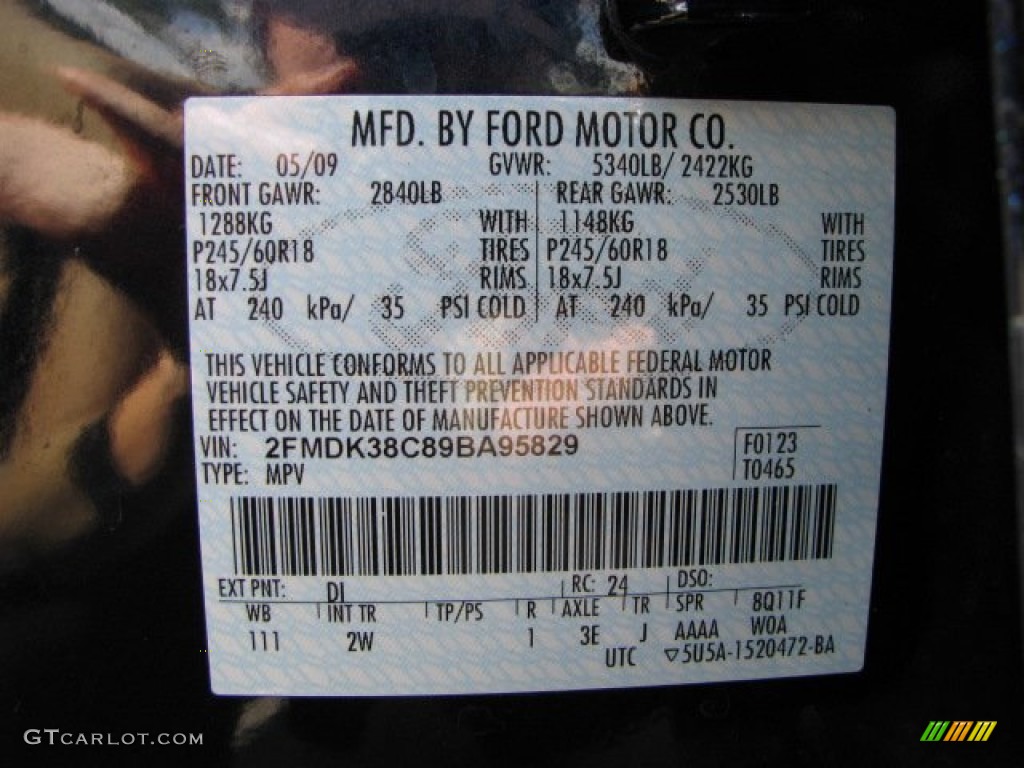 2009 Edge Color Code DI for Dark Ink Blue Metallic Photo #61829317
