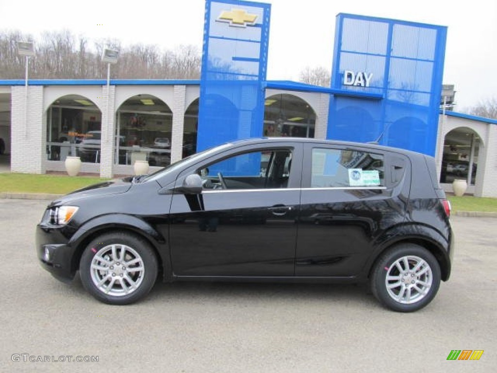 2012 Sonic LT Hatch - Black / Jet Black/Dark Titanium photo #2
