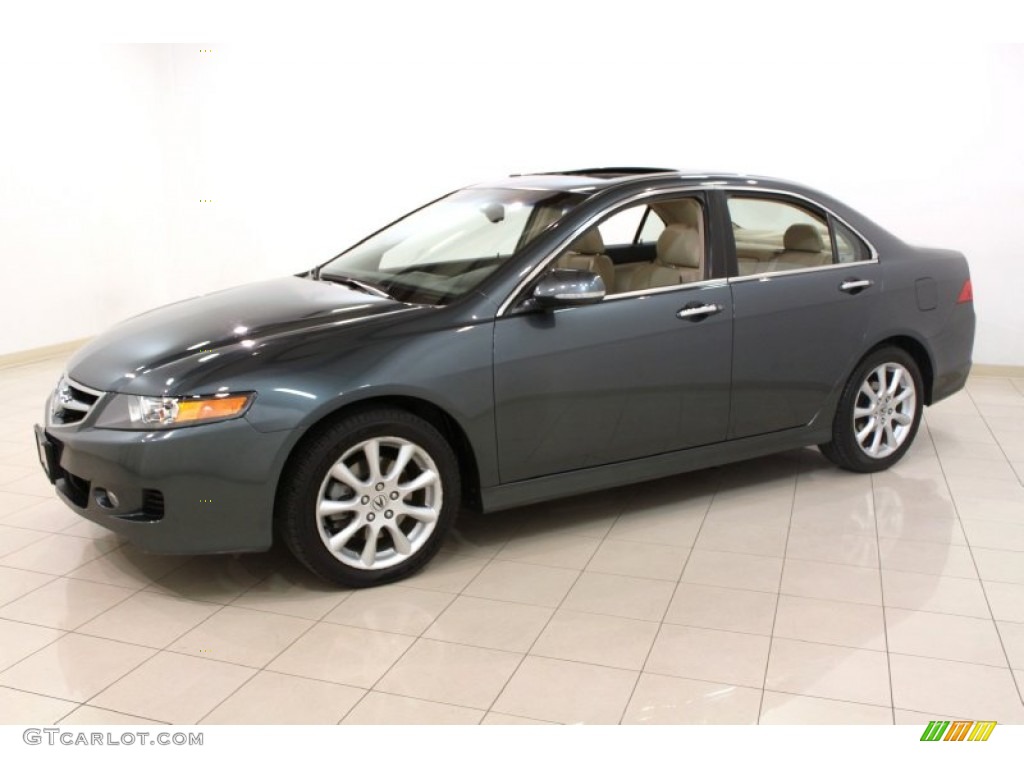 2006 TSX Sedan - Deep Green Pearl / Parchment photo #3