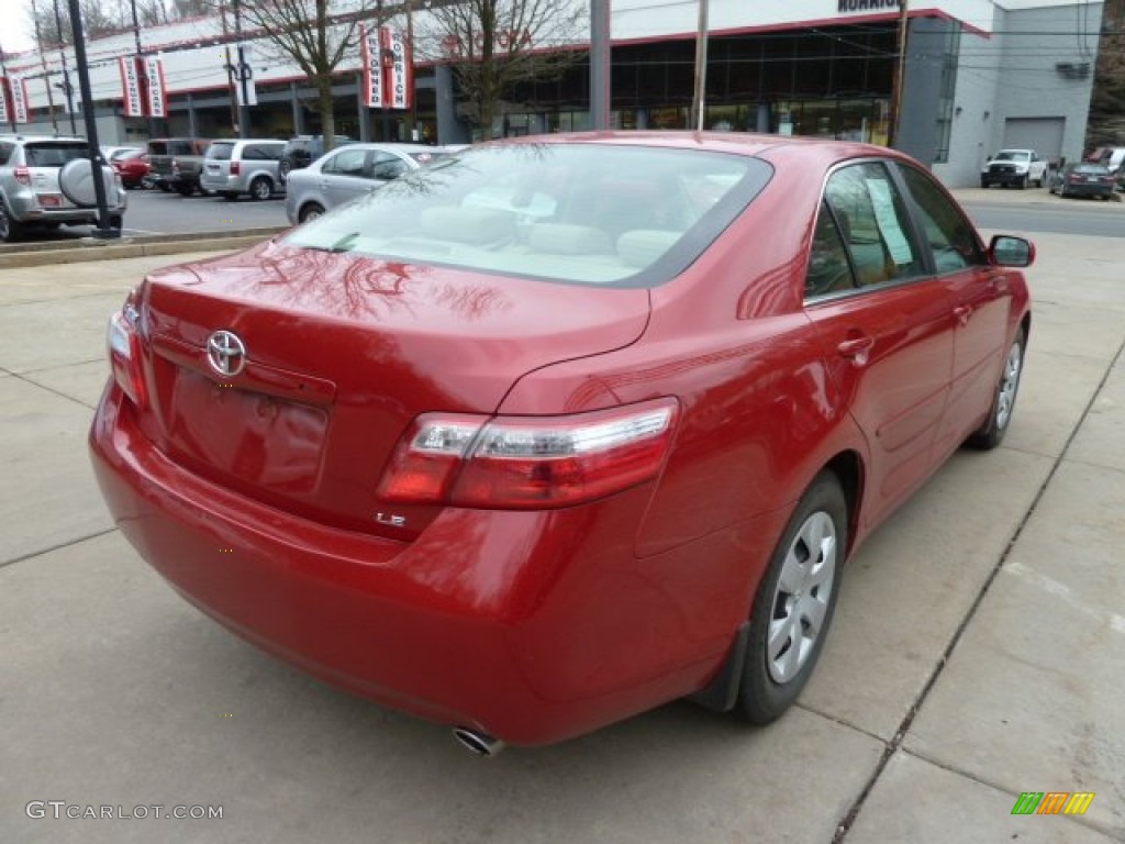 2007 Camry LE V6 - Barcelona Red Metallic / Bisque photo #4