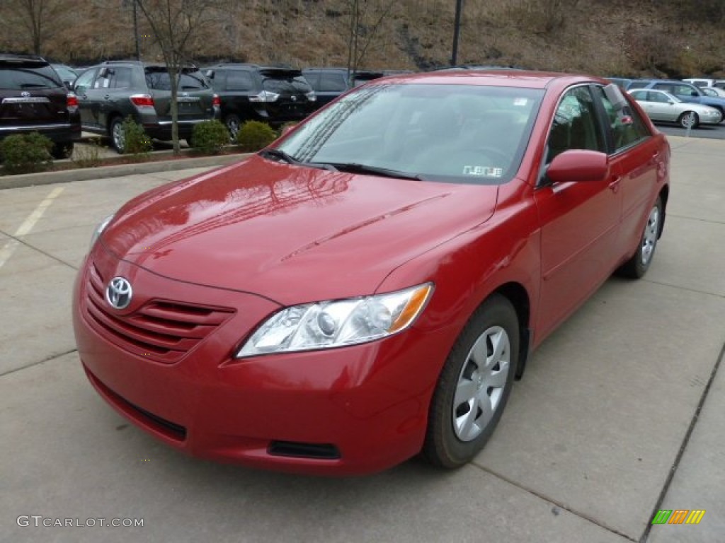 2007 Camry LE V6 - Barcelona Red Metallic / Bisque photo #11