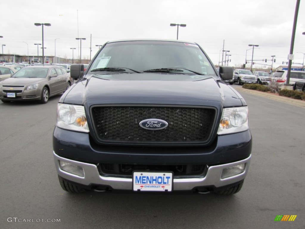 2005 F150 XLT SuperCab 4x4 - True Blue Metallic / Medium Flint Grey photo #2