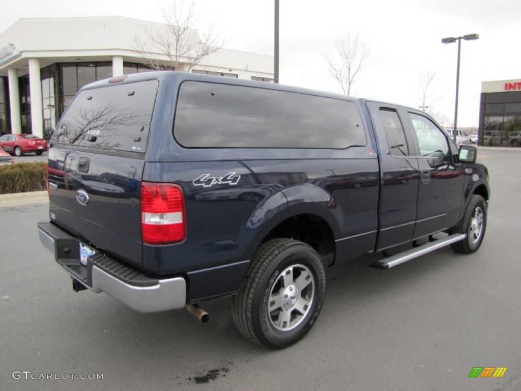2005 F150 XLT SuperCab 4x4 - True Blue Metallic / Medium Flint Grey photo #7