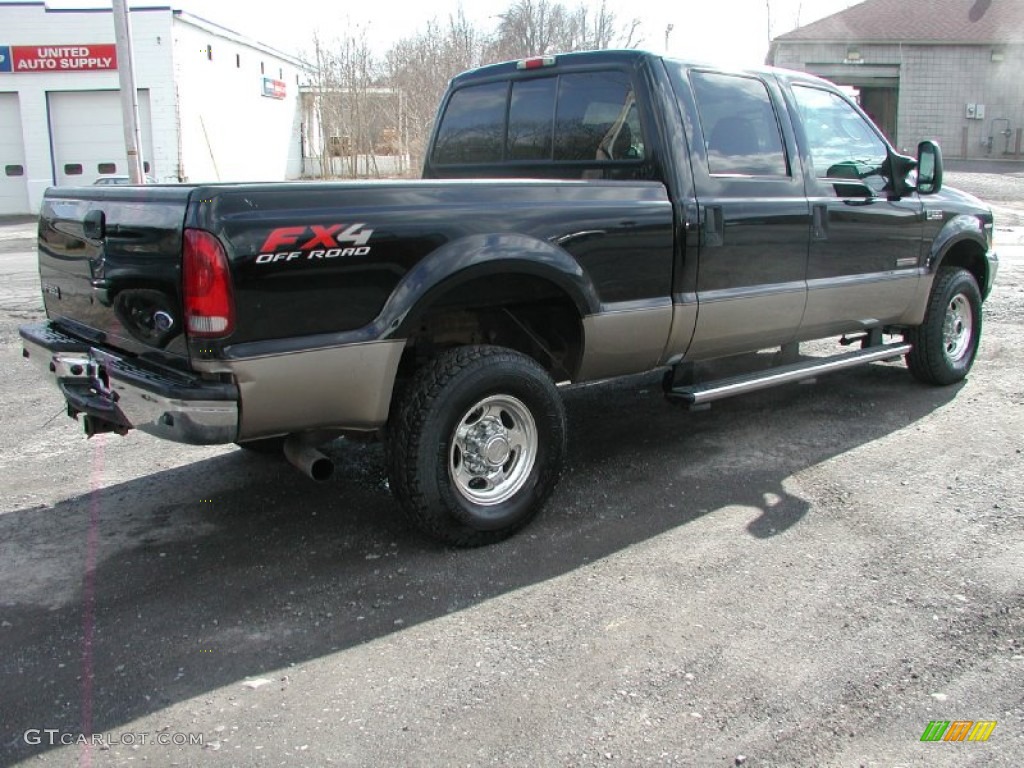 2004 F350 Super Duty Lariat Crew Cab 4x4 - Black / Medium Parchment photo #4