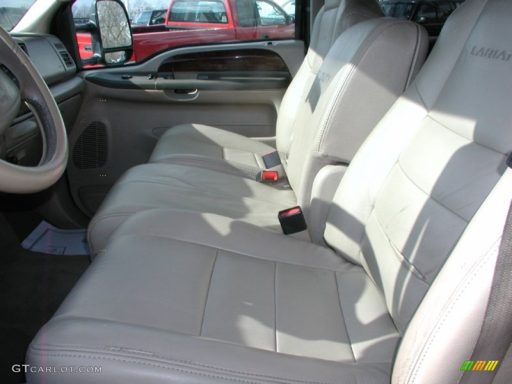 2004 F350 Super Duty Lariat Crew Cab 4x4 - Black / Medium Parchment photo #7