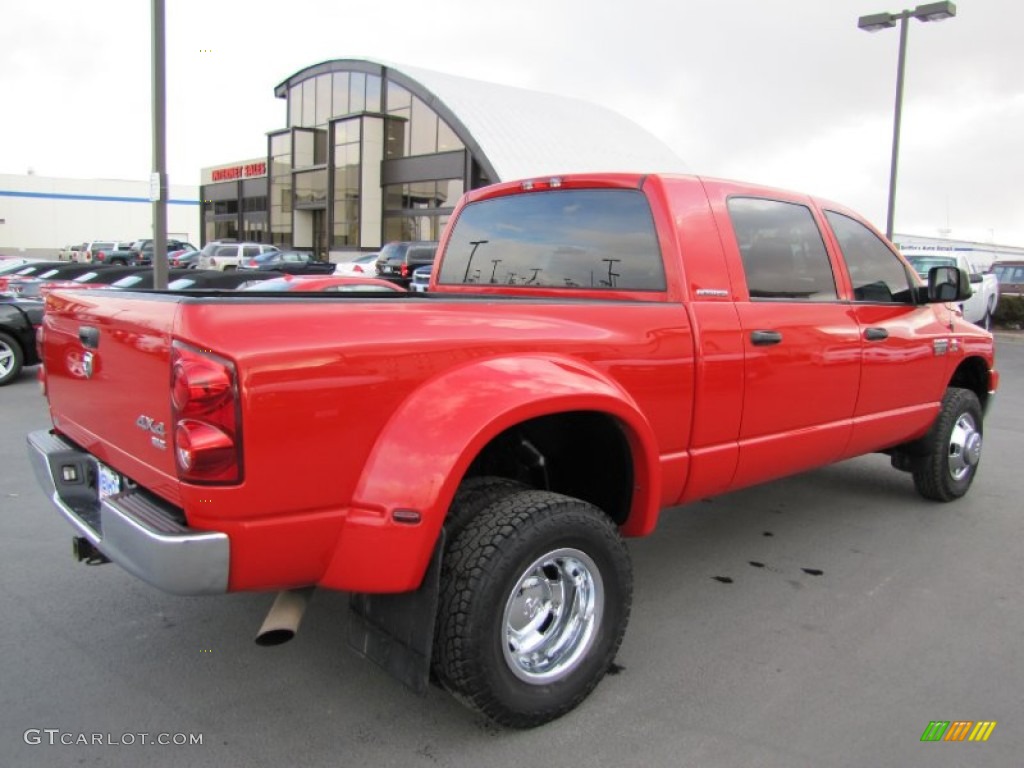 2007 Ram 3500 SLT Mega Cab 4x4 Dually - Flame Red / Medium Slate Gray photo #7