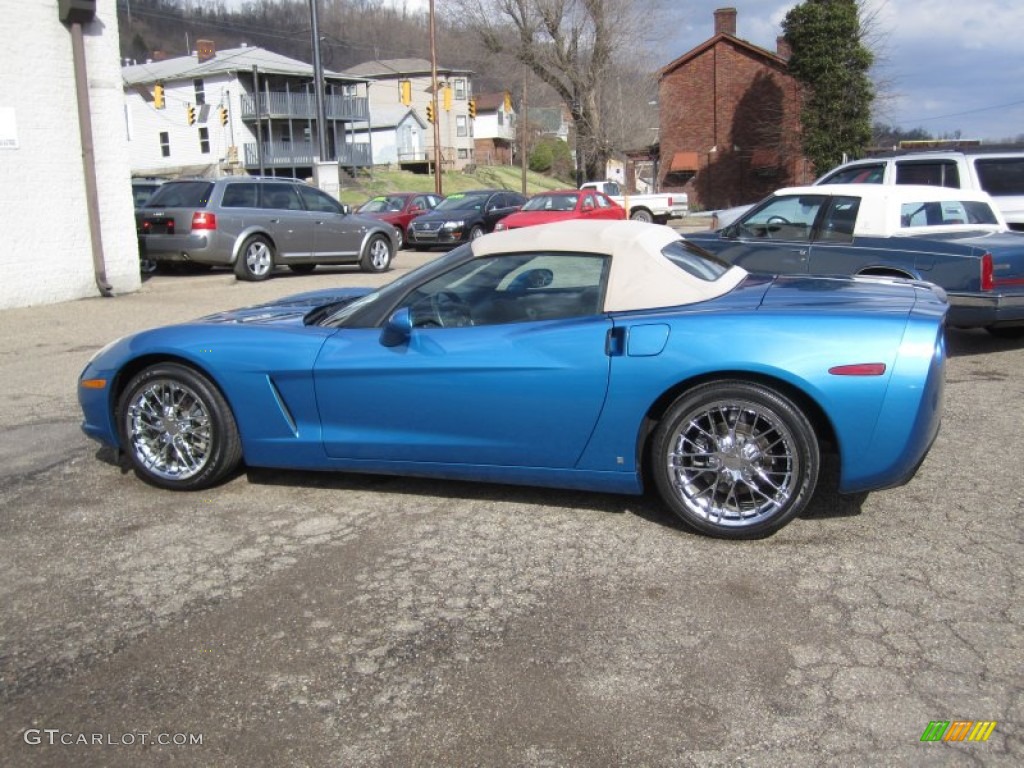 2008 Corvette Convertible - Jetstream Blue Metallic / Cashmere photo #2