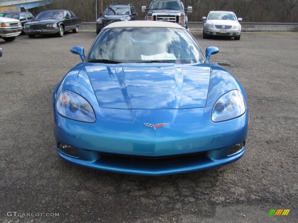 2008 Corvette Convertible - Jetstream Blue Metallic / Cashmere photo #10