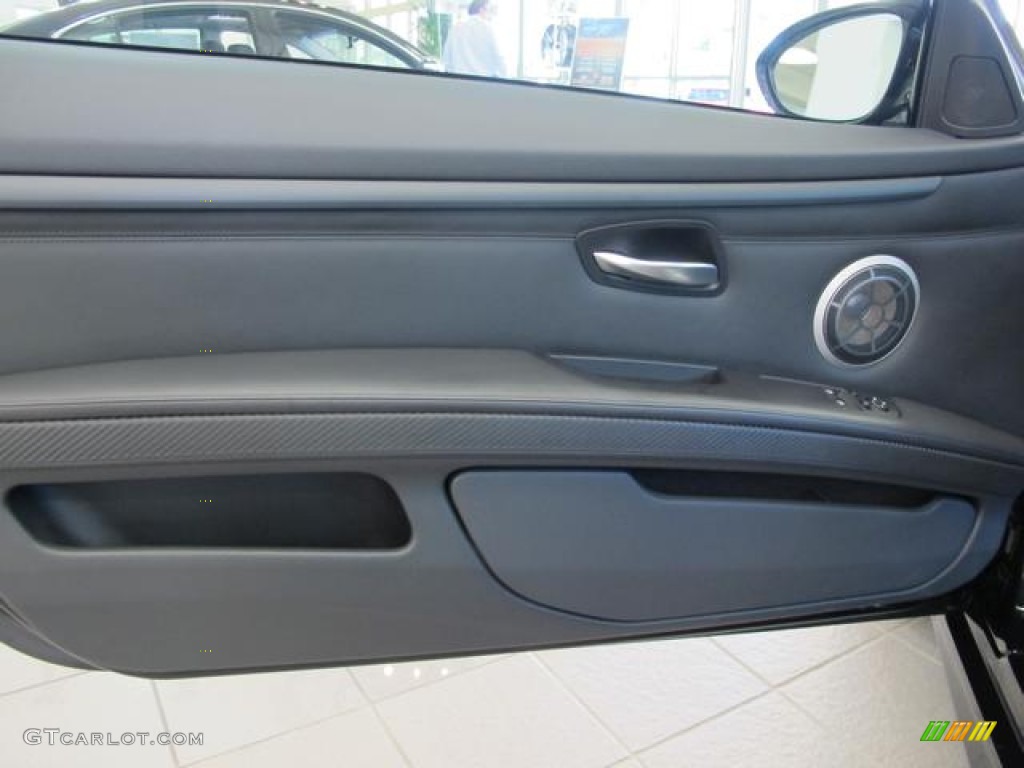 2010 BMW M3 Coupe Black Novillo Door Panel Photo #61836285