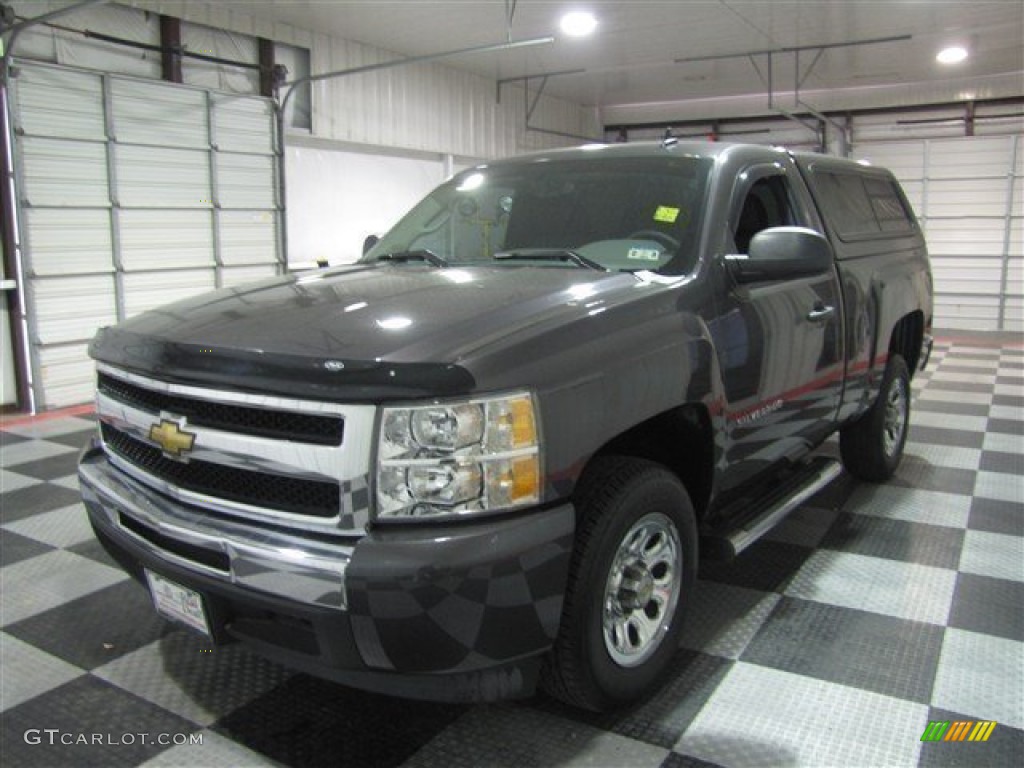 2010 Silverado 1500 LS Regular Cab - Taupe Gray Metallic / Dark Titanium photo #3