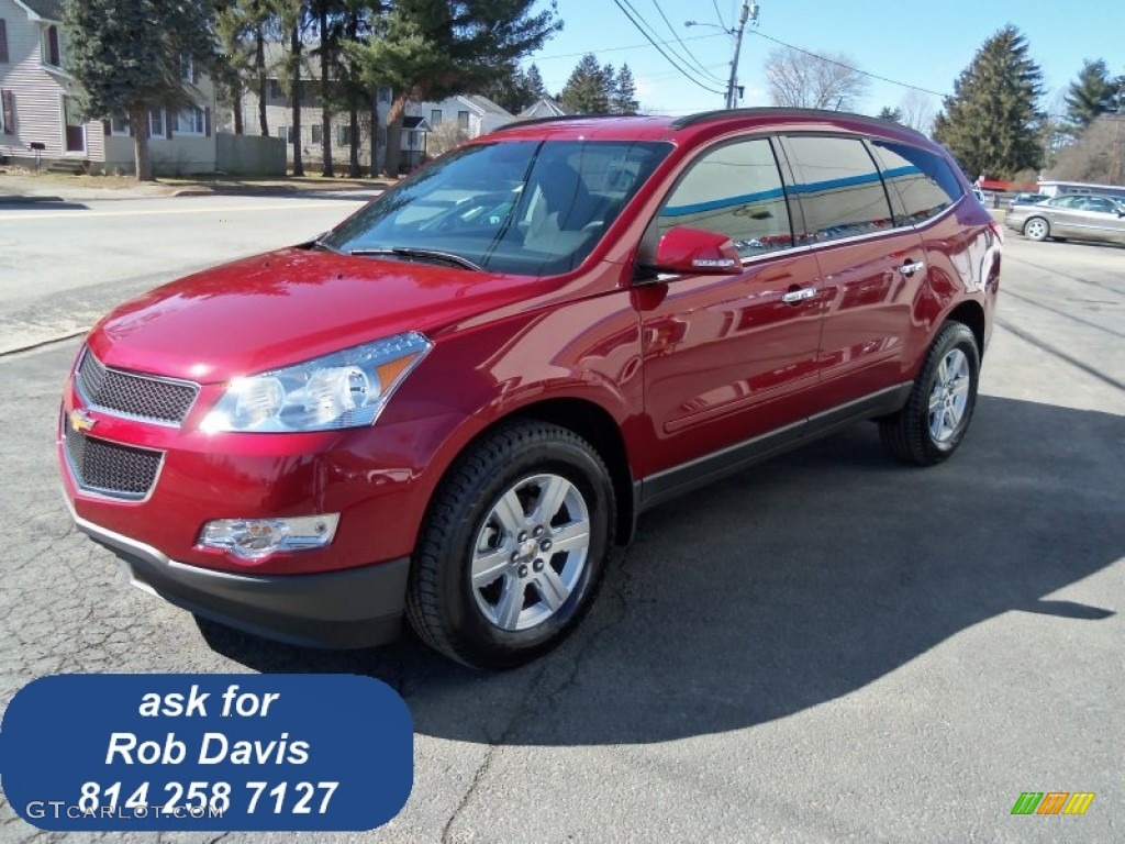 2012 Traverse LT AWD - Crystal Red Tintcoat / Ebony photo #1