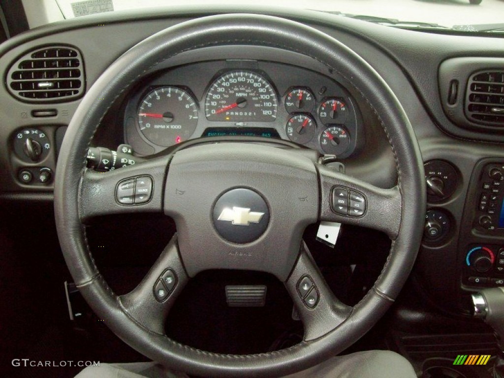 2009 Chevrolet TrailBlazer LT 4x4 Ebony Steering Wheel Photo #61837544