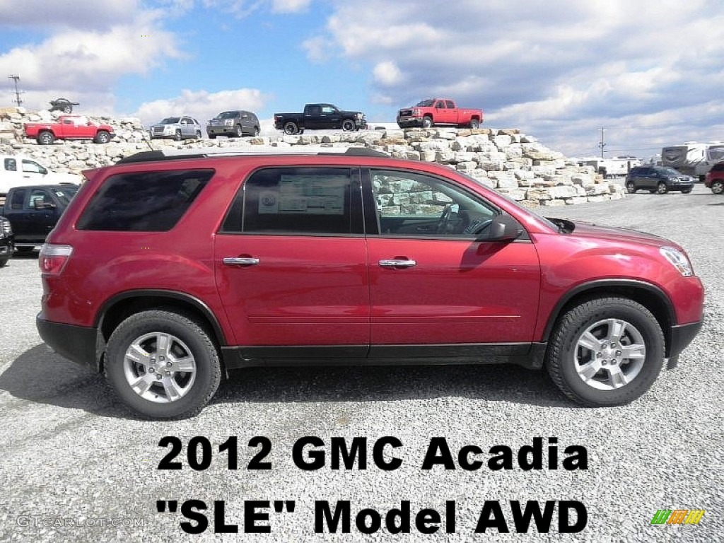 2012 Acadia SLE AWD - Crystal Red Tintcoat / Ebony photo #1