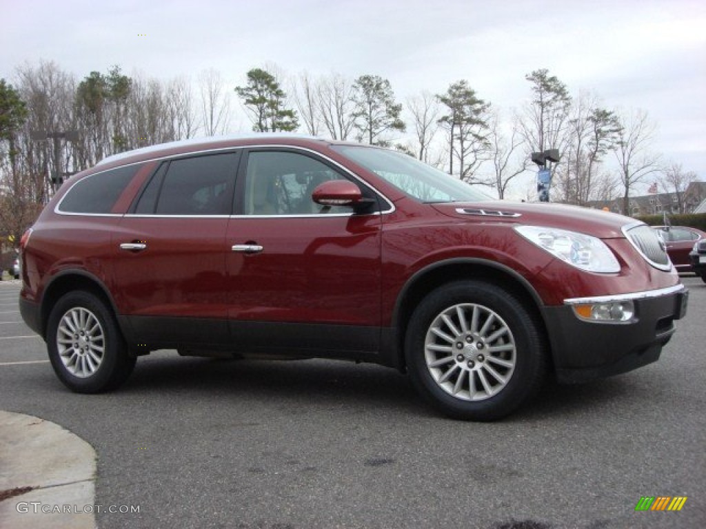 2011 Enclave CXL - Red Jewel Tintcoat / Cashmere/Cocoa photo #2