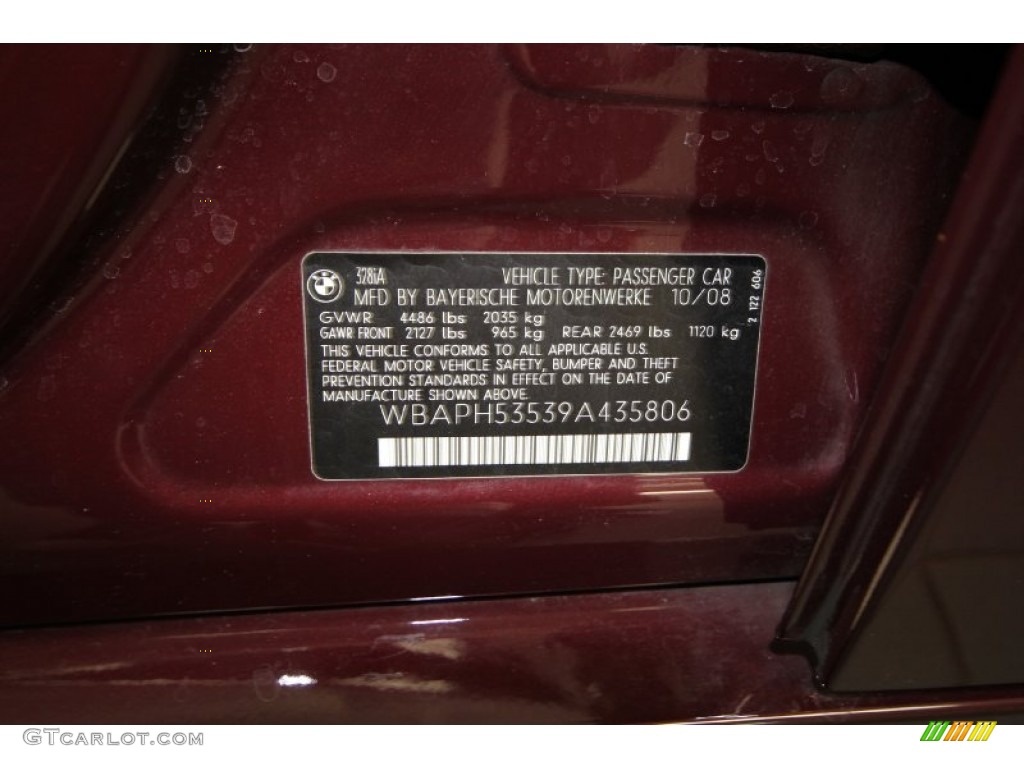 2009 3 Series 328i Sedan - Barbara Red Metallic / Oyster Dakota Leather photo #45