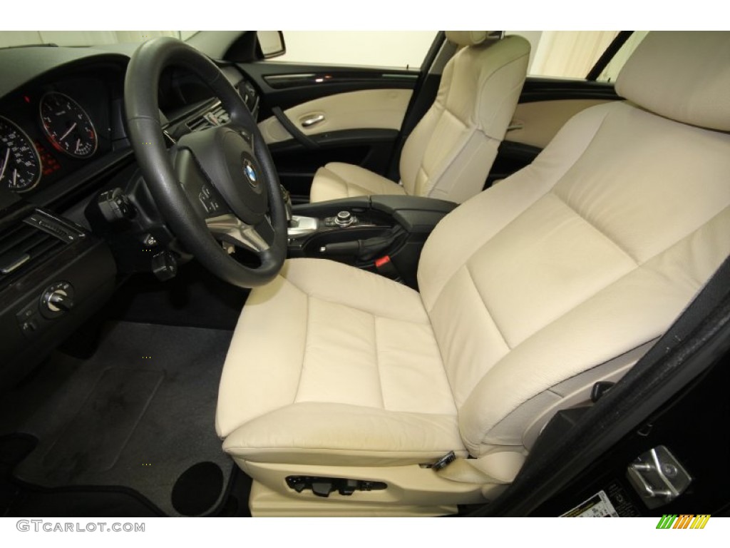 Cream Beige Interior 2010 BMW 5 Series 528i Sedan Photo #61844991