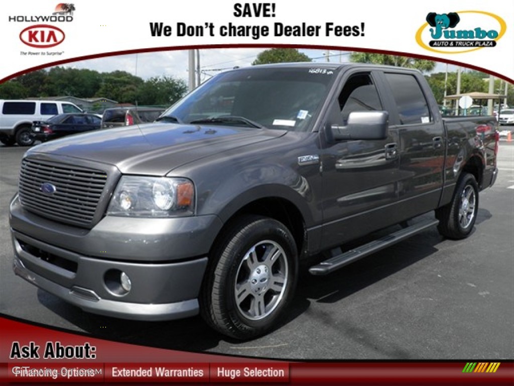 2008 F150 FX2 Sport SuperCrew - Dark Shadow Grey Metallic / Black/Red Sport photo #1