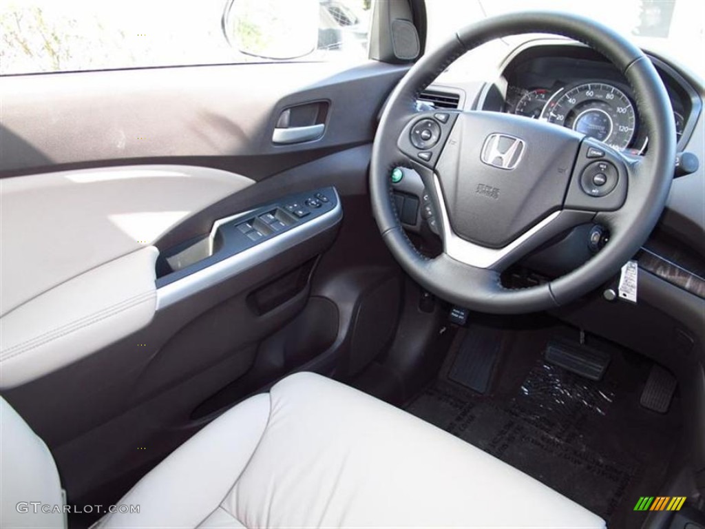 2012 Honda CR-V EX-L 4WD Beige Steering Wheel Photo #61846617