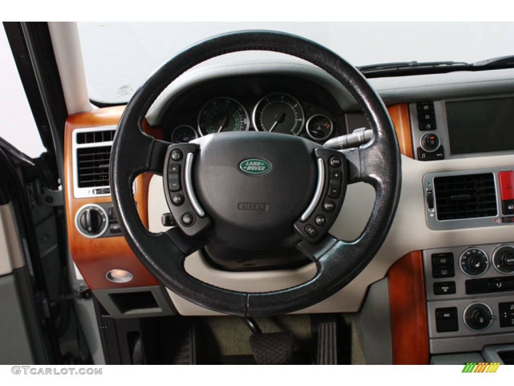 2006 Land Rover Range Rover HSE Aspen/Ivory Steering Wheel Photo #61846671
