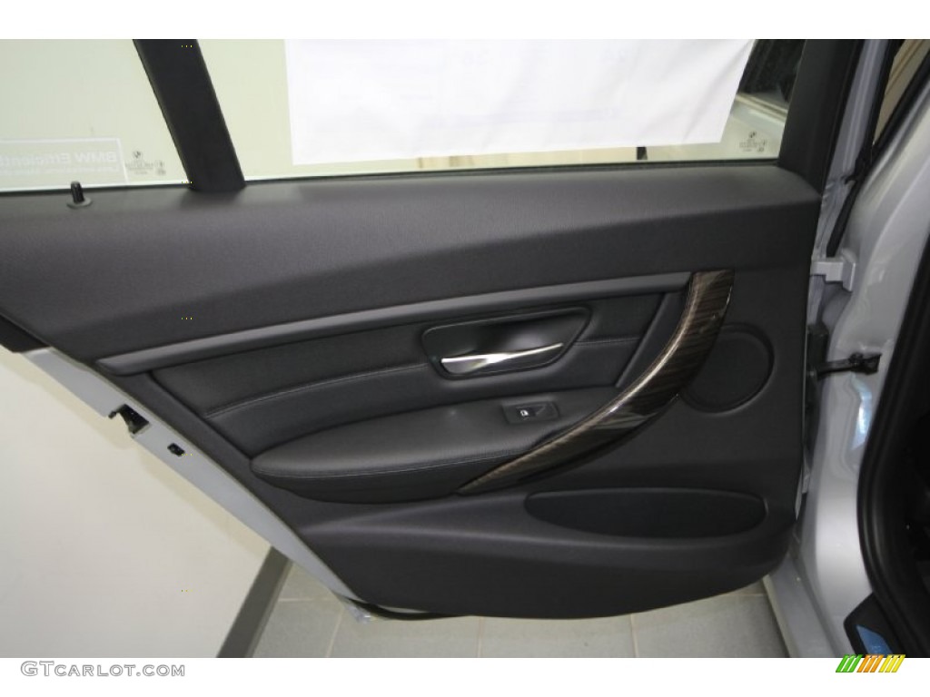 2012 BMW 3 Series 328i Sedan Black Door Panel Photo #61846908