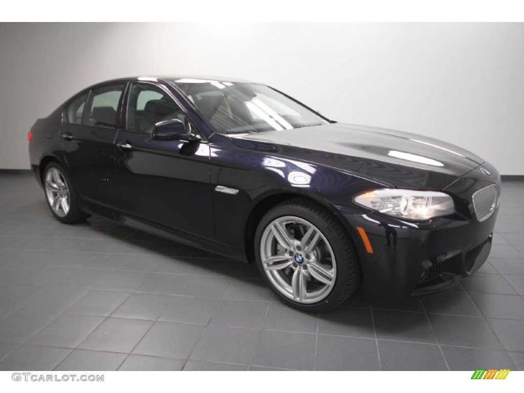 2012 5 Series 550i Sedan - Carbon Black Metallic / Black photo #1