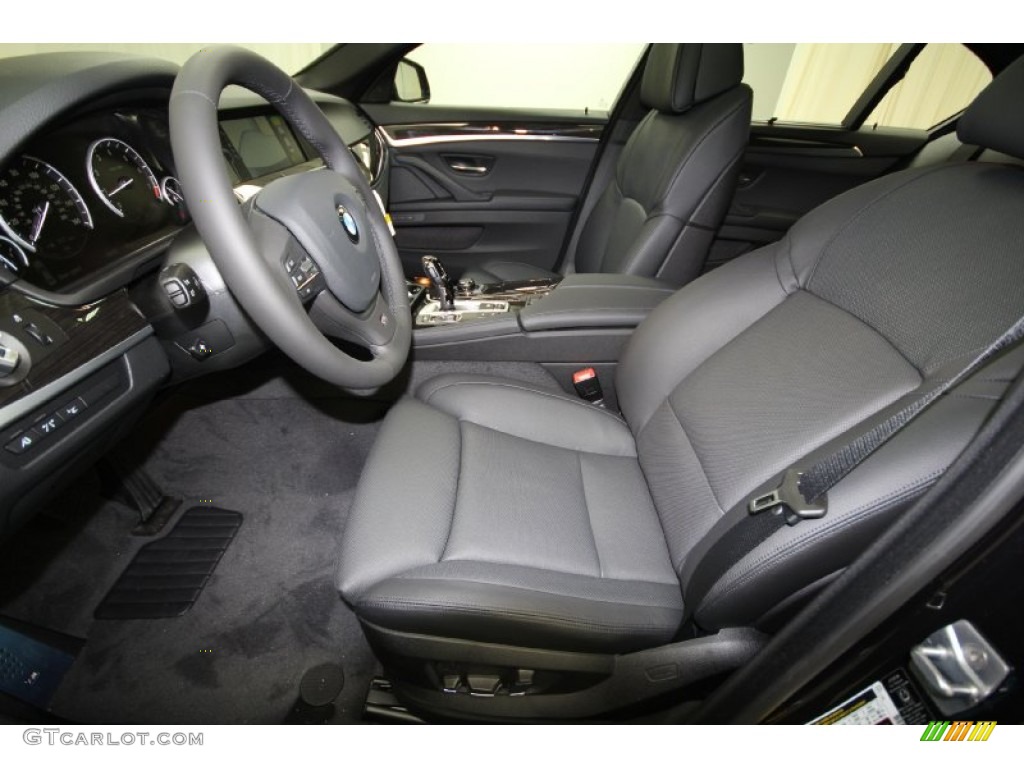 Black Interior 2012 BMW 5 Series 550i Sedan Photo #61847211