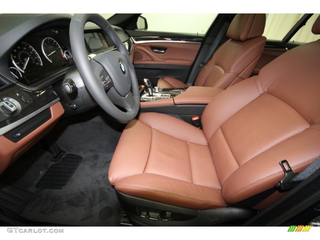 Cinnamon Brown Interior 2012 BMW 5 Series 550i Sedan Photo #61847481