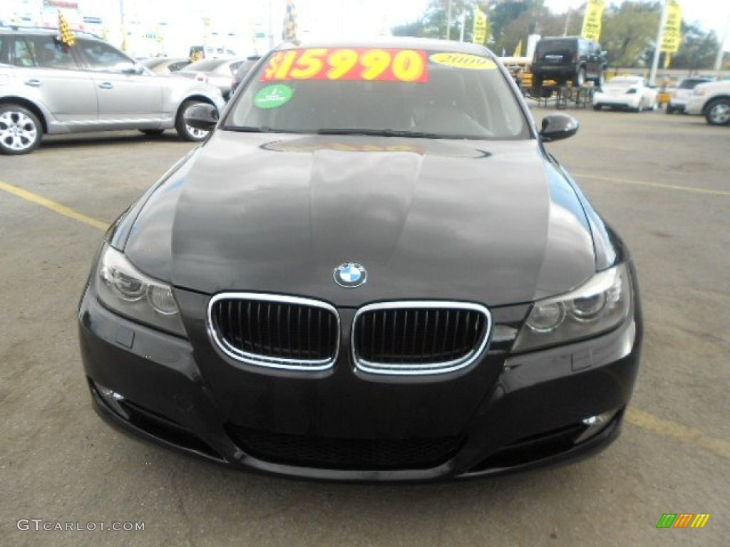 2009 3 Series 328i Sedan - Black Sapphire Metallic / Black photo #2