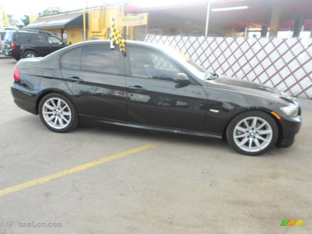 2009 3 Series 328i Sedan - Black Sapphire Metallic / Black photo #6