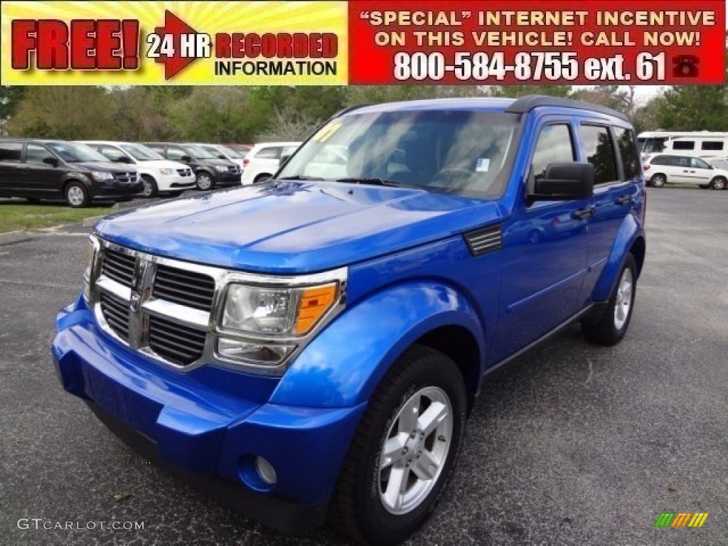 2007 Nitro SLT - Electric Blue Pearl / Dark Slate Gray/Light Slate Gray photo #1
