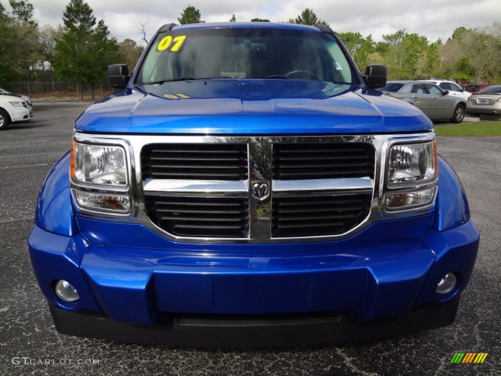 2007 Nitro SLT - Electric Blue Pearl / Dark Slate Gray/Light Slate Gray photo #14